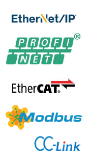 Ethernet/IP, EtherCat, Modbus, CC-Link